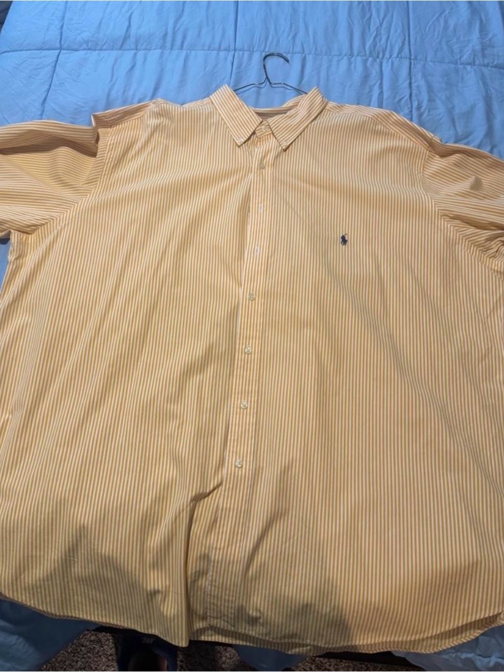 Vintage Polo Ralph Lauren Yellow Striped Button Up Shirt
